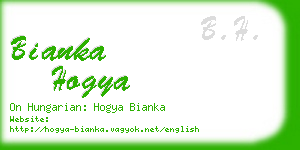 bianka hogya business card